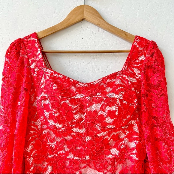 Arrogant Cat London Red Crochet Lace Bodycon Dress, Size 10, Excellent Condition - Picture 2 of 12